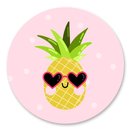 Ananas met zonnebril